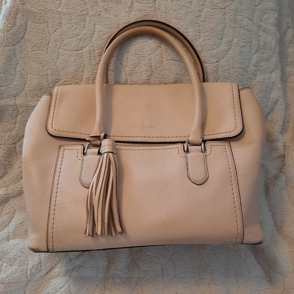 Blush pink leather Kate Spade McCall Street Nicole purse